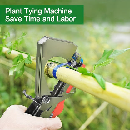 1 Set Plant Tying Machine Tool for Grapes, Raspberries, Tomatoes, and Vine Vegetables with Tapes, Staples, and Replacement Blades.