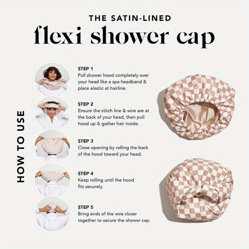 Experience the ultimate in luxury with our satin shower cap from Cline. Featuring an adjustable fit, this cap requires no electricity, making it perfect for outdoor use. Enjoy comfortable and durable hair protection with our premium shower cap.