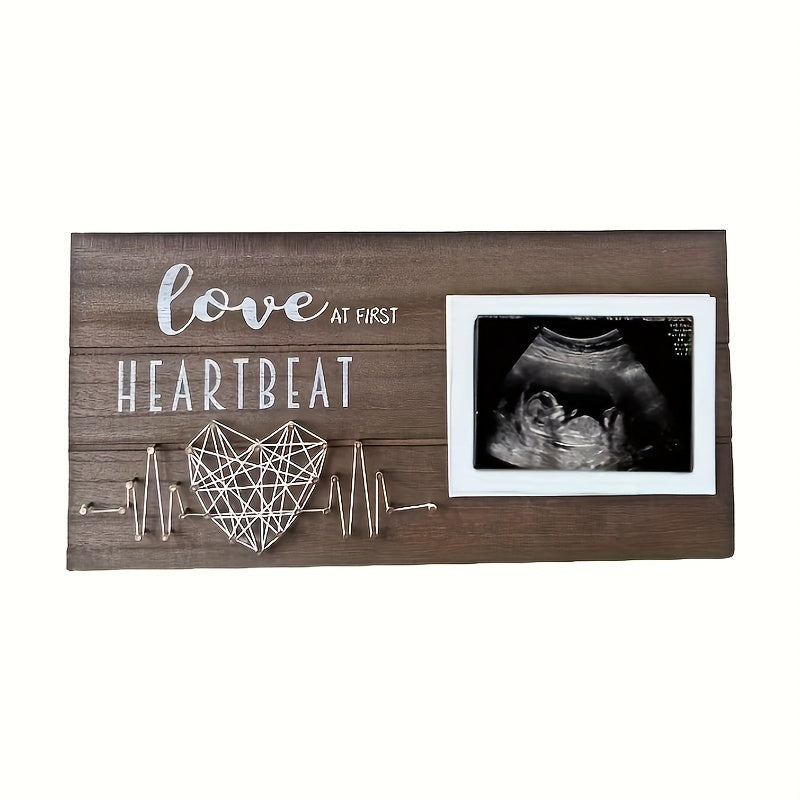 Capture the moment with our Newborn Ultrasound Keepsake Photo Frame - A heartfelt wooden memory picture holder for your pregnancy announcement, baby's birth gift, or for cherishing memories of your little one from 0-3 years old. This beautiful frame