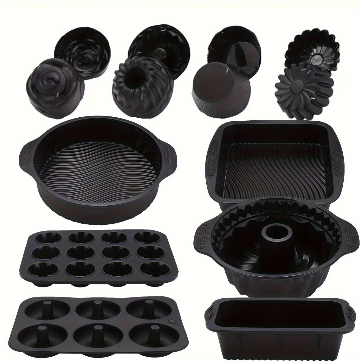 30-piece Silicone Baking Pan Set for Cakes, Cheesecakes, Donuts & More - Non-Stick, Heat-Resistant, Food Grade Kitchen Essentials