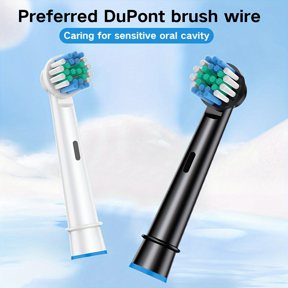 Round electric toothbrush with 8 brush heads, USB-C charging, 5 modes, including a super fast cleaning mode - great gift for family and friends.