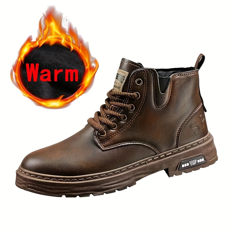 Fashionable lace-up men's boots, perfect for everyday walking and outdoor activities.