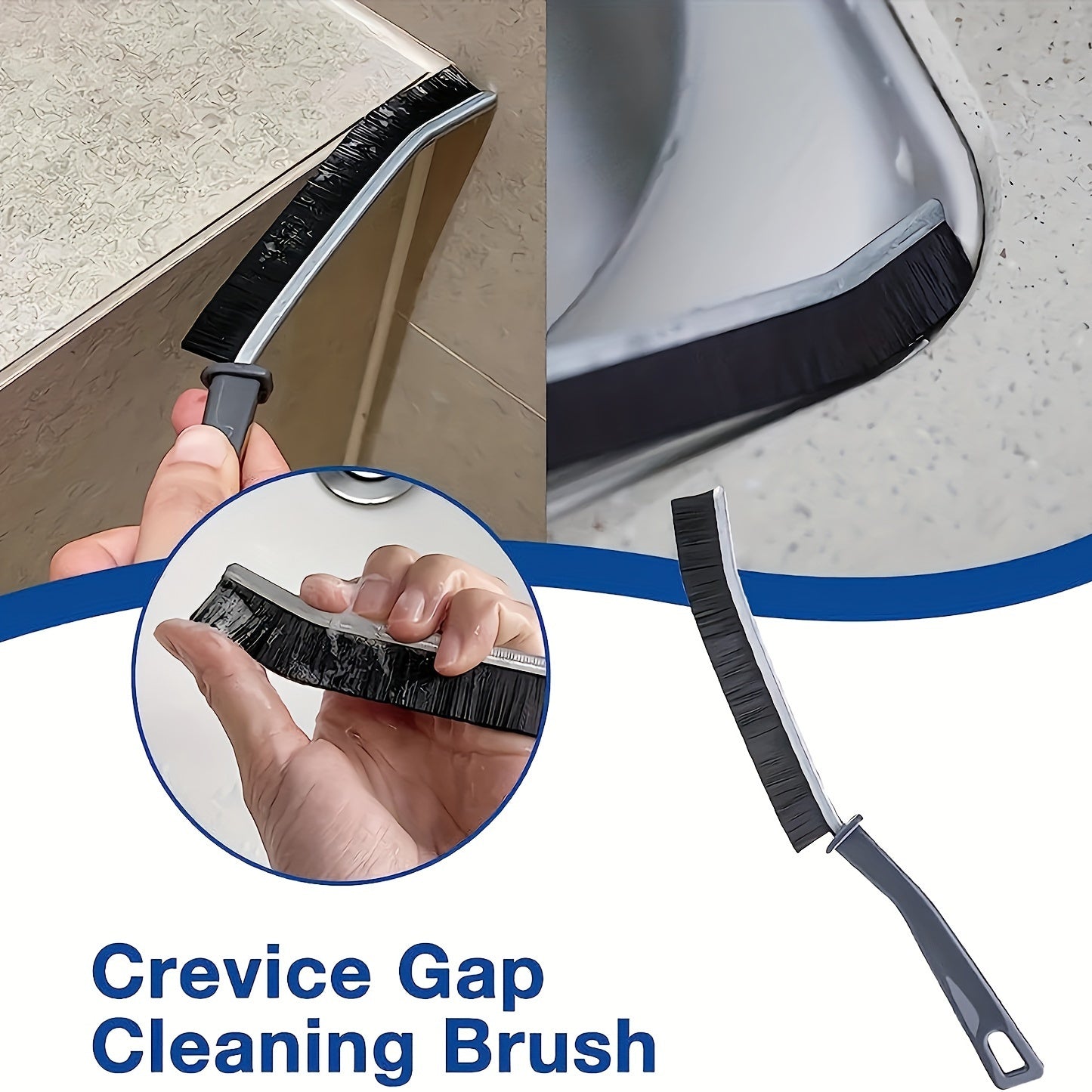 Multi-purpose long handle brush for cleaning grooves, windows, doors, and other surfaces. Features hard bristles for detailed cleaning and dust removal. Ideal for use at home or in school settings, ensuring a thorough clean with no missed spots.