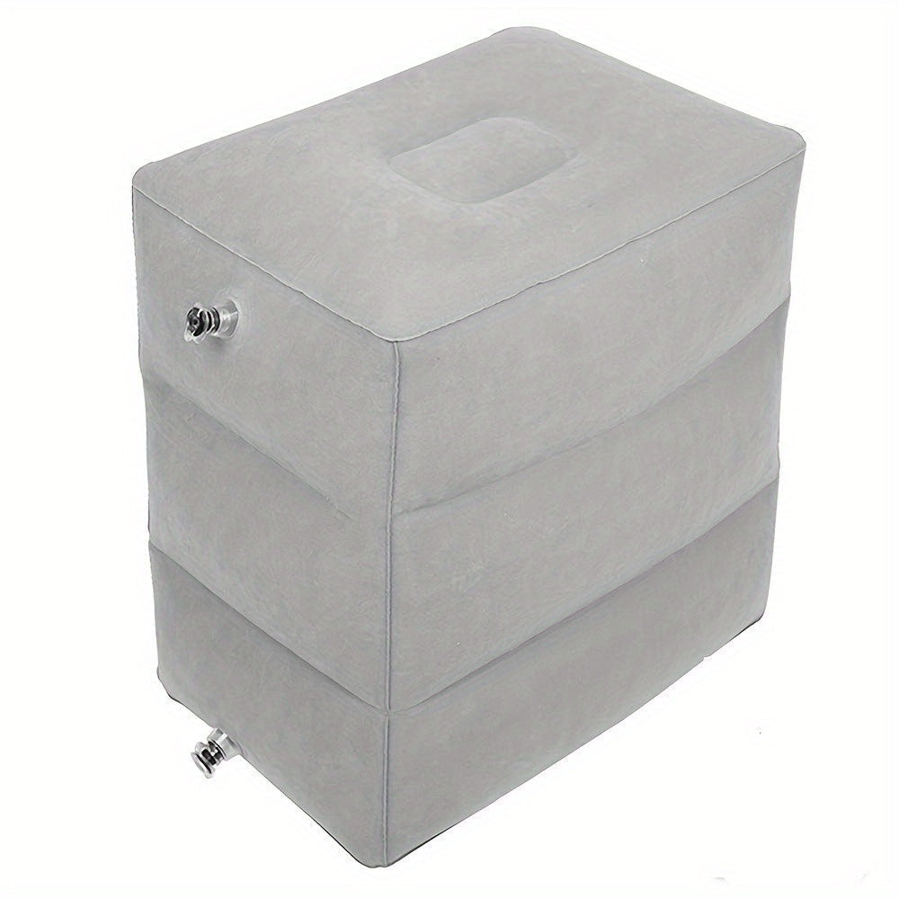 Inflatable Ottomans with Flocking PVC Material: Comfortable Portable Seating for Airplane, Train, Car, and Office Use!