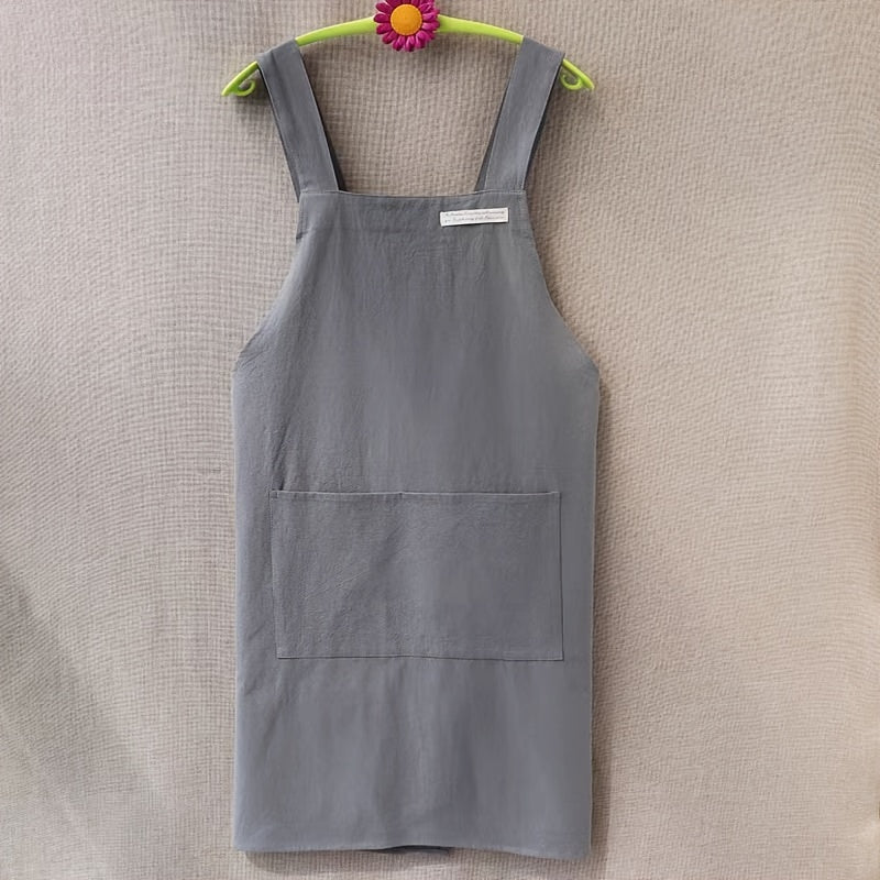 Unisex canvas apron without tie straps, suitable for various activities - 100% woven canvas, 175gsm