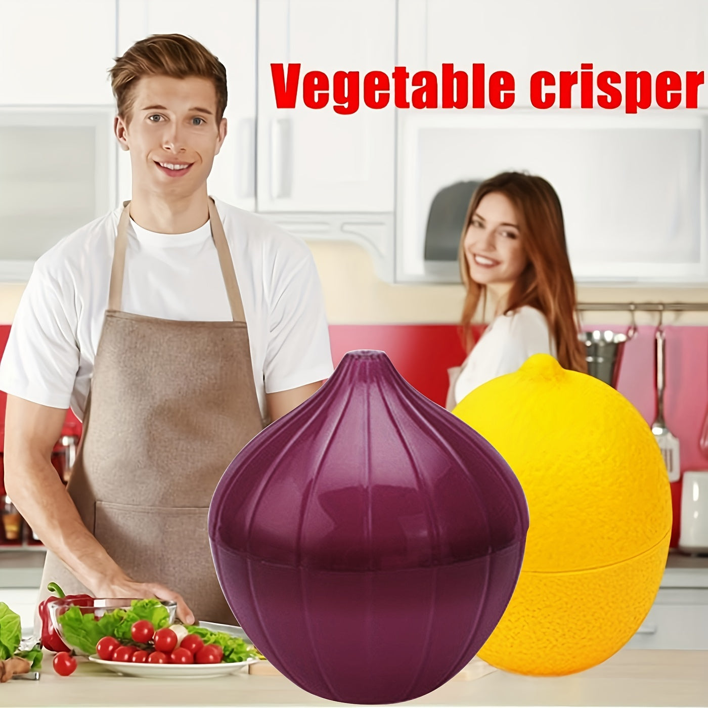 Onion Saver - Keep Your Onions Fresh with this Refrigerator Storage Container and Vegetable Crisper Kitchen Gadget.