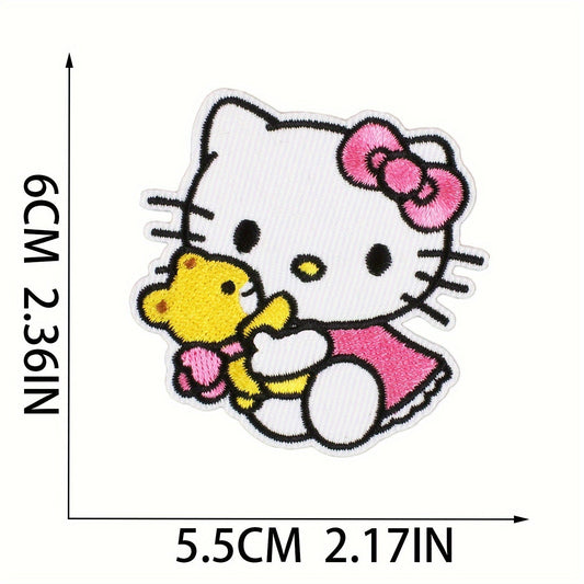 One piece of Sanrio Hello Kitty stickers, adorable cartoon decals perfect for decorating laptops, water bottles, cars, trucks, SUVs, motorcycles, paint, windows, walls, cups, toolboxes, and guitars.