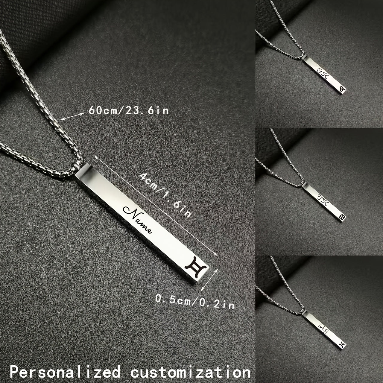 Vintage Zodiac Pendant Necklace - Mustahkam Titan Po'lat, Zamonaviy va Jozibador Dizayn, Yaqinlaringiz uchun Ideal Sovg'a, Shaxsiylashtirilgan Zargarlik Buyumi