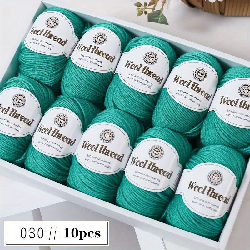 10pcs of Australian Wool Yarn [Approx. 500G/10 Balls Per Pack], Ideal for Crocheting Sweaters, Coats, Vests, Scarves, Hats, and DIY Knitwear, Soft, Warm, and Easy to Knit.