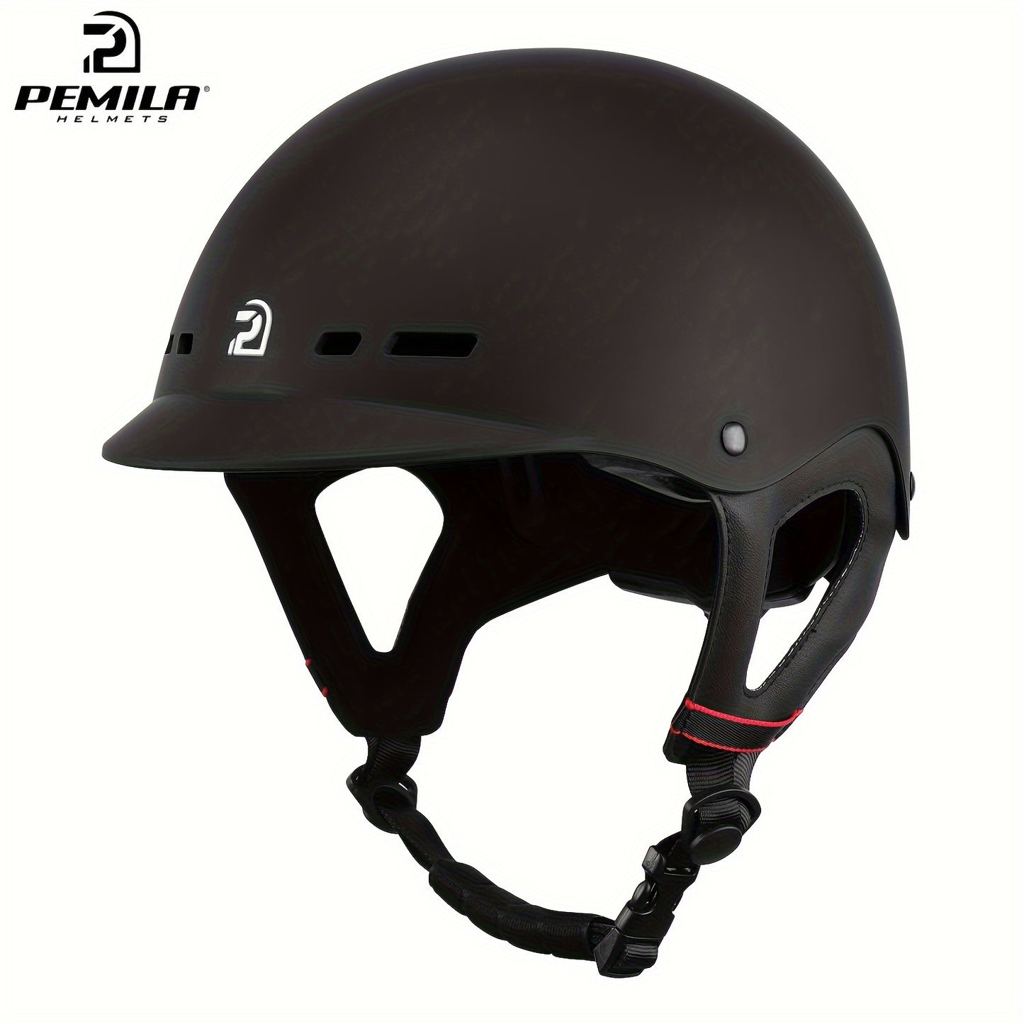 PEMILA Classic adult riding helmet with ABS shell and adjustable chin strap in various colors.