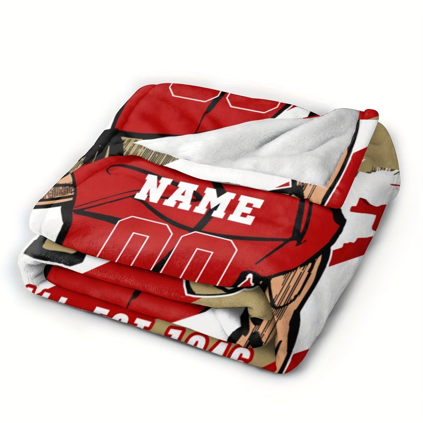 Personalized San Francisco Throw Blankets with Custom Name - Perfect Home Decor for Men, Women, and Boys. Ideal Gift for Football Fans!