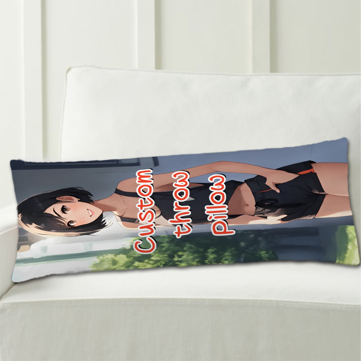 Customizable Photo Body Pillowcase - Plush and Cozy, Reversible Design, Ideal for Gift Giving and Special Occasions - Suitable for Halloween, Thanksgiving, Christmas, Valentine's Day, and Birthdays - Dimensions 50.8x137.16 cm, Anime Theme, Pillow Core