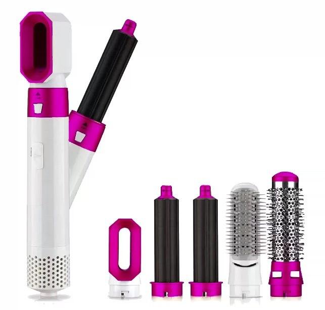 Five-in-one Aluminum Alloy Hot Air Comb Straightener Automatic Curling Iron Electric Hair Dryer Home Appliance