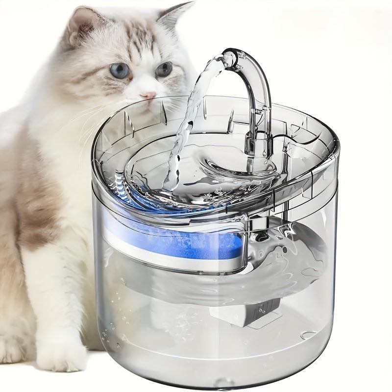 YITUMU Cat Water Fountain, 1.8L/63oz with USB Charging, Silent Pump, Includes 1 Filter, for Indoor Cats