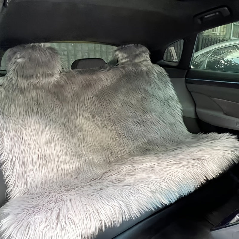 Thickened plush seat cushion for winter car driving.