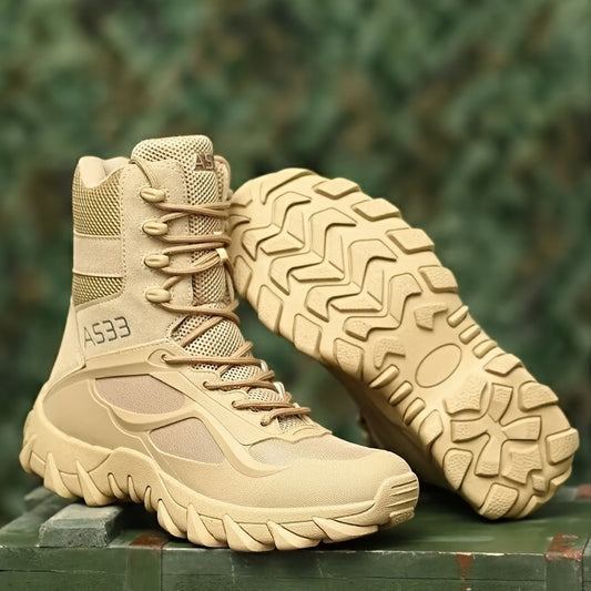 Men's durable snow boots for winter outdoor activities.