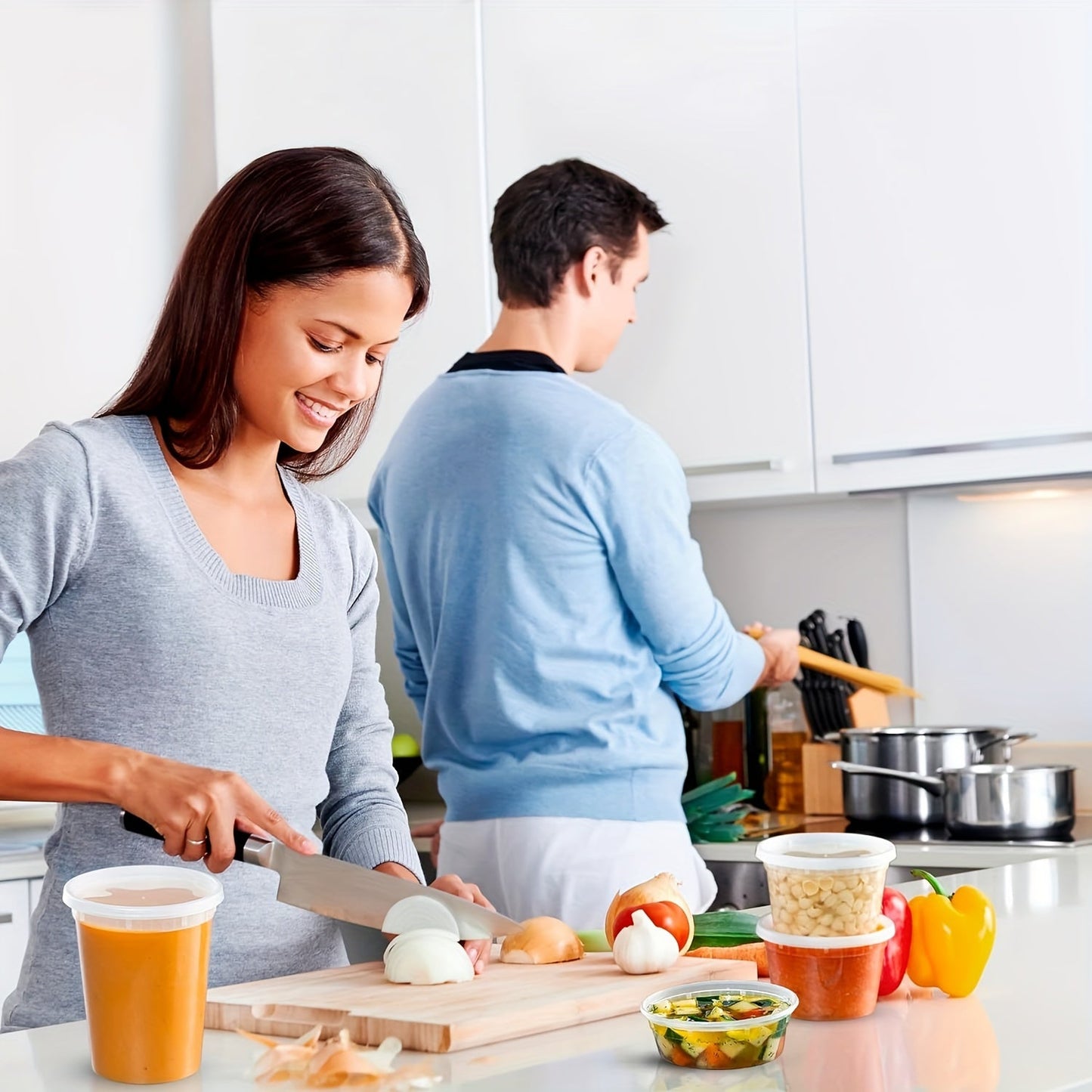 Airtight Deli Containers for Food Storage - Convenient Disposable Plastic To Go Containers with Leak-Proof Lids. BPA-Free, Microwave and Dishwasher Safe, Stackable for Easy Storage. Perfect for Organizing Your Kitchen!