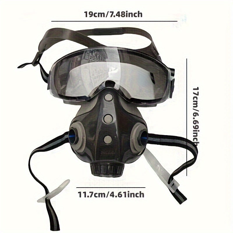 Washable, allergy-friendly reusable respirator mask for chemical and dust protection.