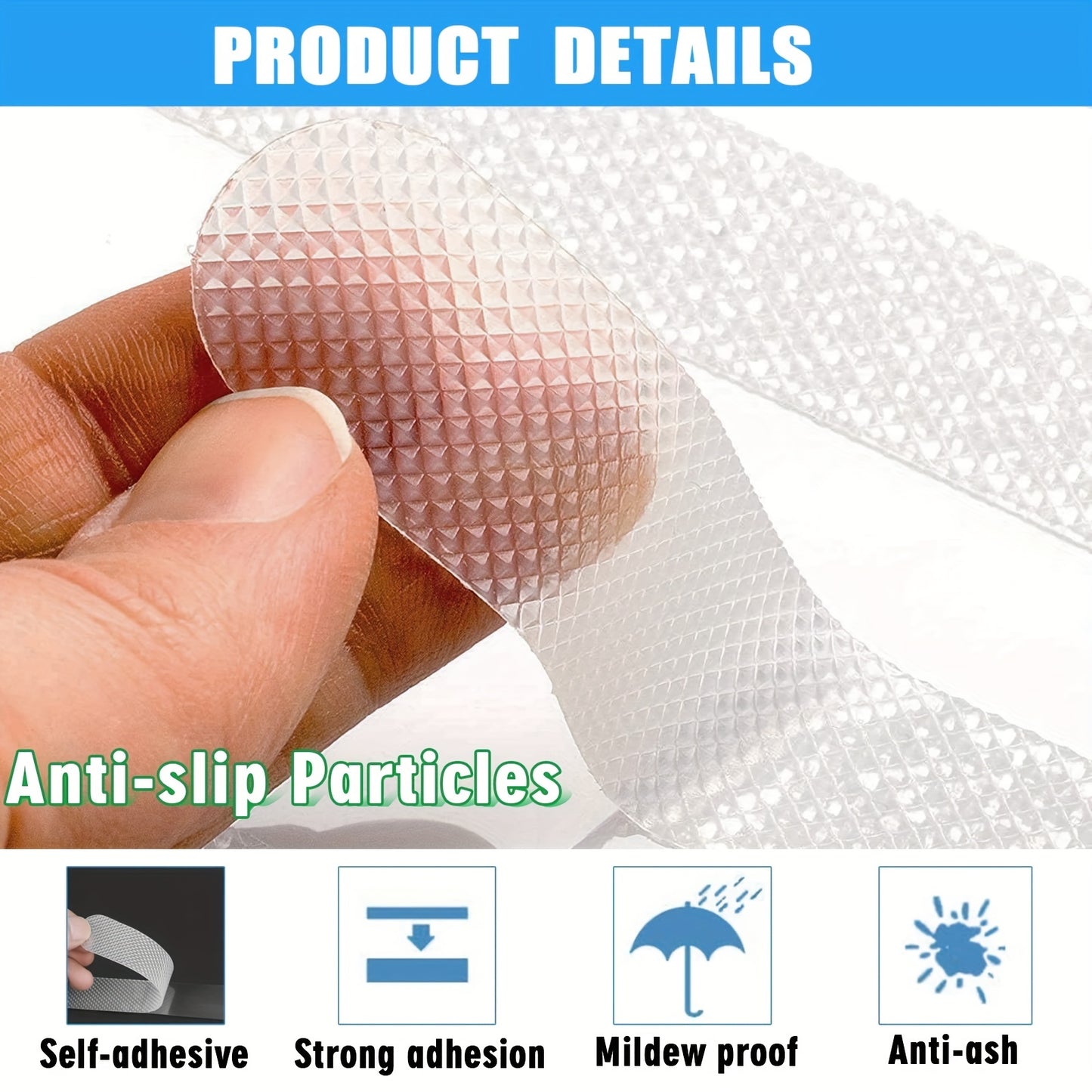 24pcs anti-slip stickers for bathroom floor and shower to prevent slips and falls, easy to apply and remove.