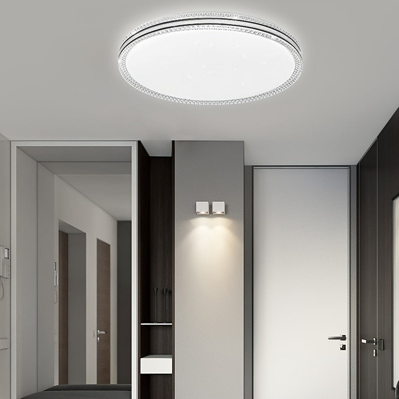 12.6-inch LED ceiling light fixture for bedroom, kitchen, hallway, corridor, or bathroom in 6000K daylight white. One piece included.