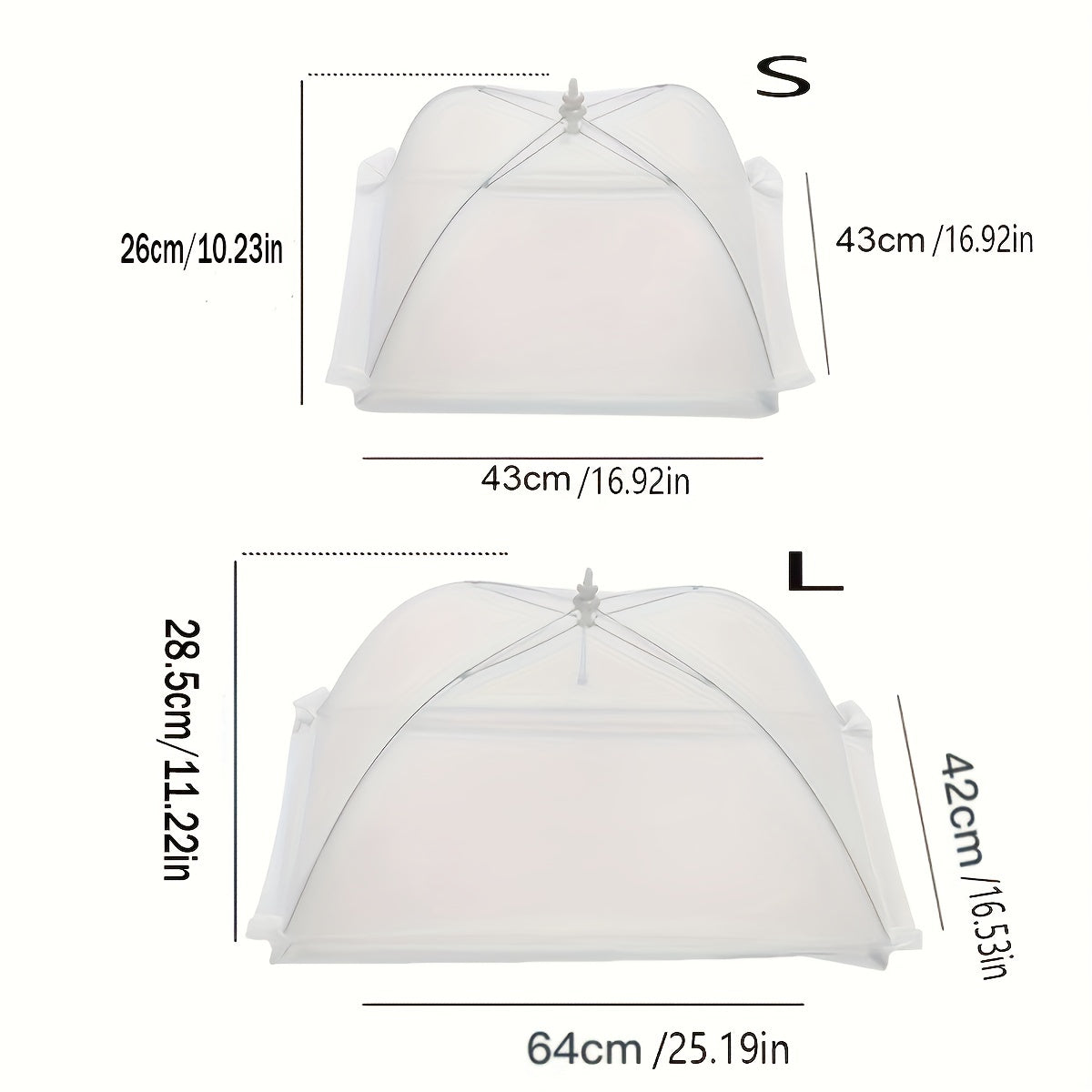 Foldable food mesh cover, anti-fly mosquito protection for meals, breathable umbrella cover for vegetables and fruit, kitchen accessory.