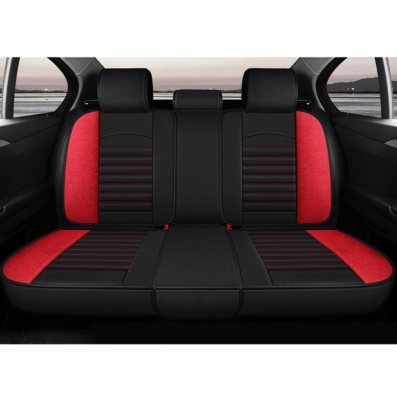 M06 Fiber Hemp Car Seat Cushions - Universal Fit, Breathable Covers for 5-Seats Vehicle, Four Seasons Material