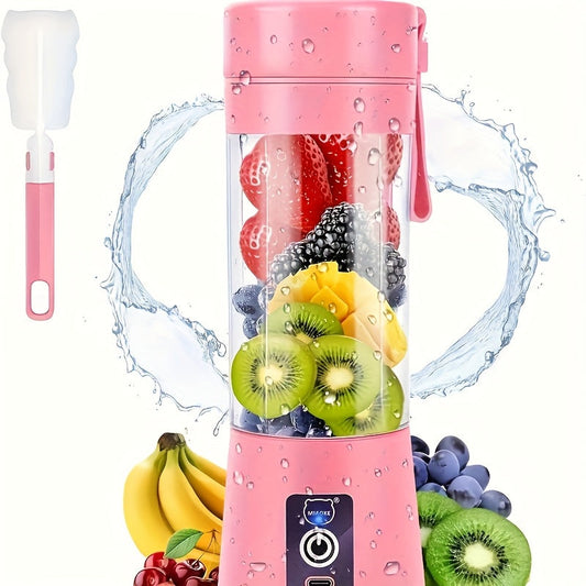 Versatile Portable Blender with Dual Cups, USB Rechargeable Lithium Battery, 2000mAh Capacity. Made of Durable Plastic, Perfect for Making Smoothies, Shakes, and Juices. Great for Students and Home Kitchens. Ideal for Mixing Vegetables, Water, and Meat