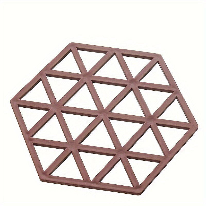 Set of freestanding plastic cubby shelf coasters featuring a stylish geometric pattern. These heat-resistant table mats are perfect for use in the kitchen, dining room, or living room. They are multipurpose, non-slip, and provide insulation for hot