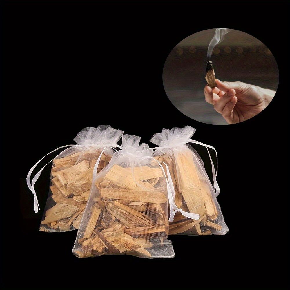 1 Bag of 22g Palo Santo Natural Incense Sticks for Cleansing and Meditation with Rustic Bag Design