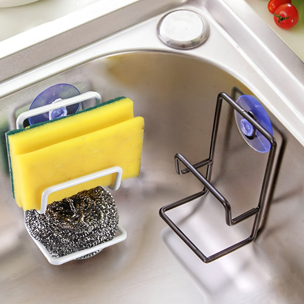 Get the sleek and modern URTUE Contemporary Metal Sponge Holder for your kitchen sink. This wall-mounted drainer rack requires no assembly and is easy to clean. Save space with this storage solution for sponges and brushes. The durable metal construction