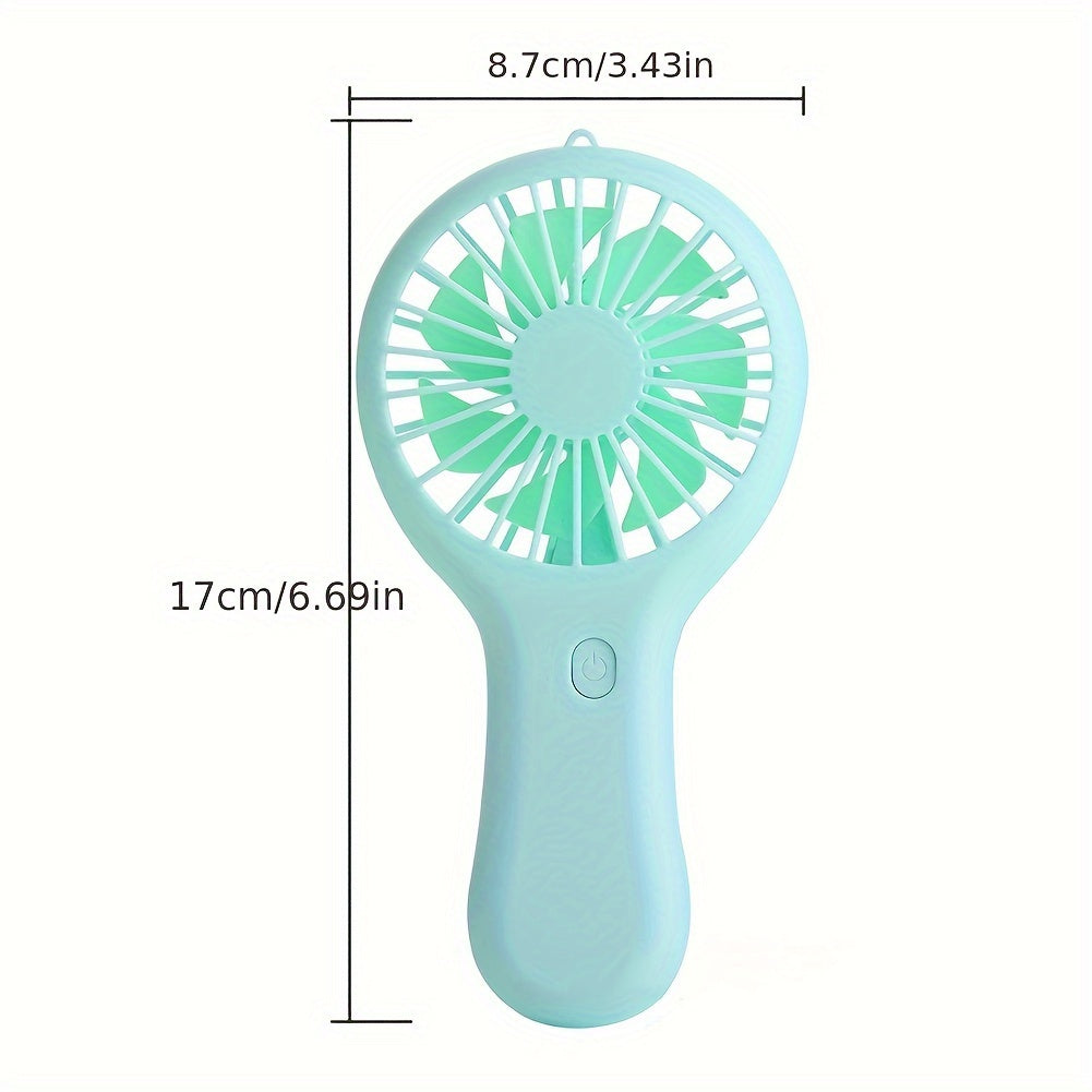 USB Rechargeable Handheld Fan with Pocket Cooling Function, Ideal for Students, Office, Travel and Outdoor Use, Features Phone Holder