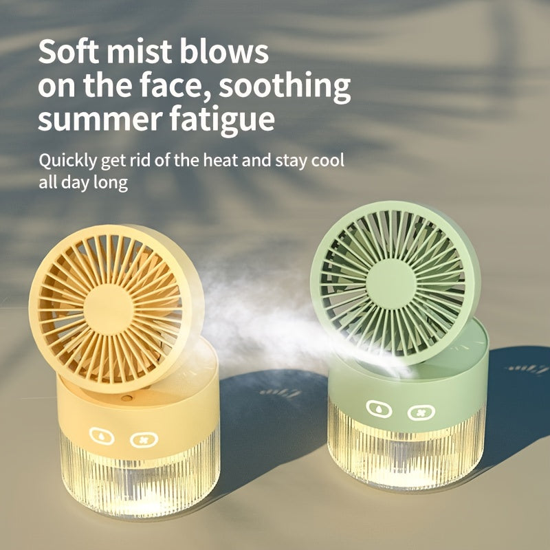 Stay cool anywhere with this USB rechargeable portable fan, featuring three different speeds. Ideal for use in the office, outdoor activities, travel, and camping.