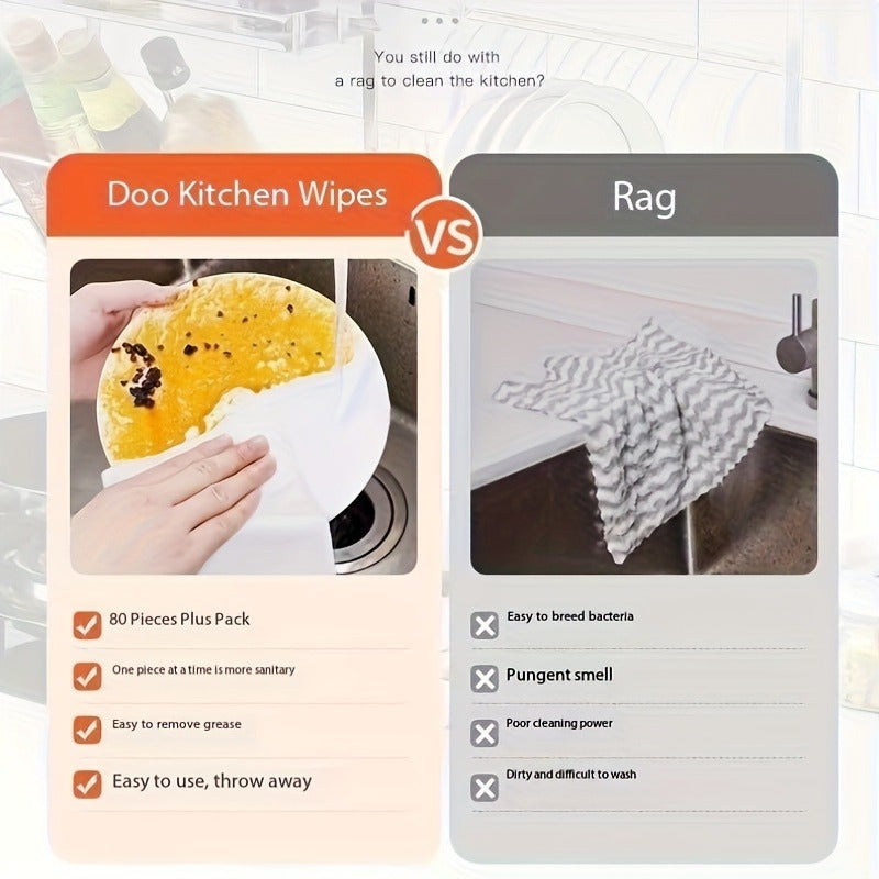 Lemon-scented disposable cleaning wipes for kitchens, ideal for removing grease on stoves and hoods. Made of paper; beneficial for household and RV use.