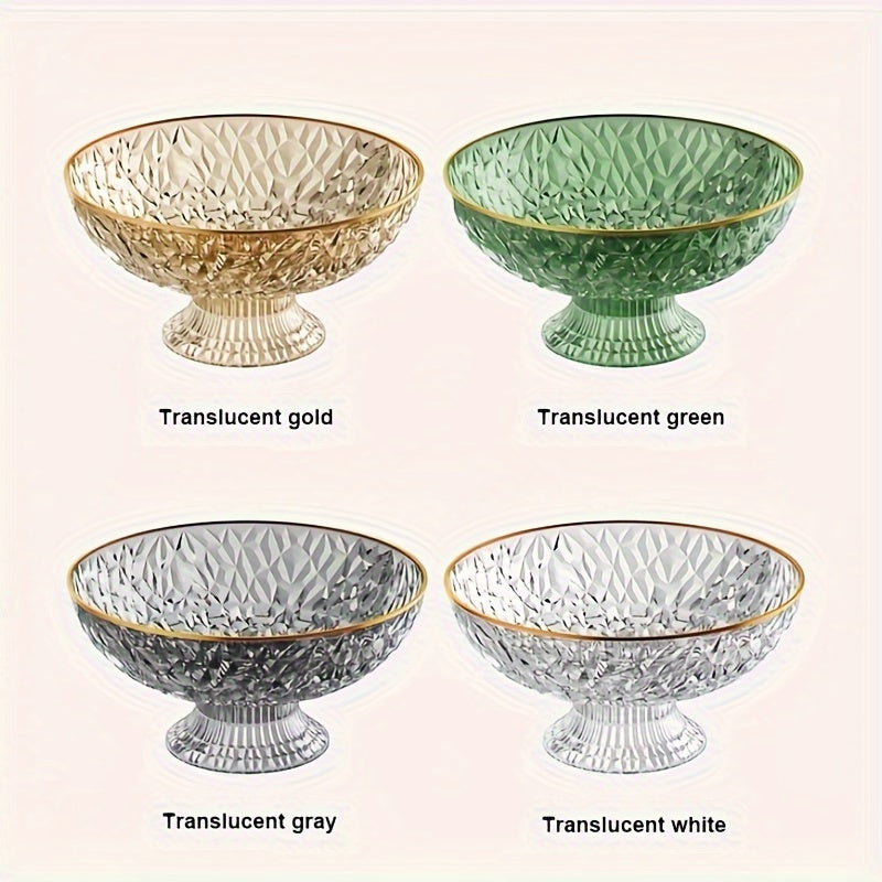 1 or 2 high-quality plastic fruit baskets with drainage holes, perfect for storing fruits and vegetables on countertops. Can also be used as a decorative bowl for dried fruits and candies.