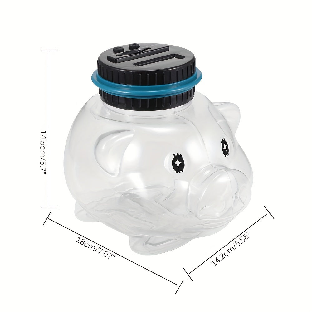 Automatic LCD display digital coin piggy bank with coin counter and large capacity for counting and storing money.