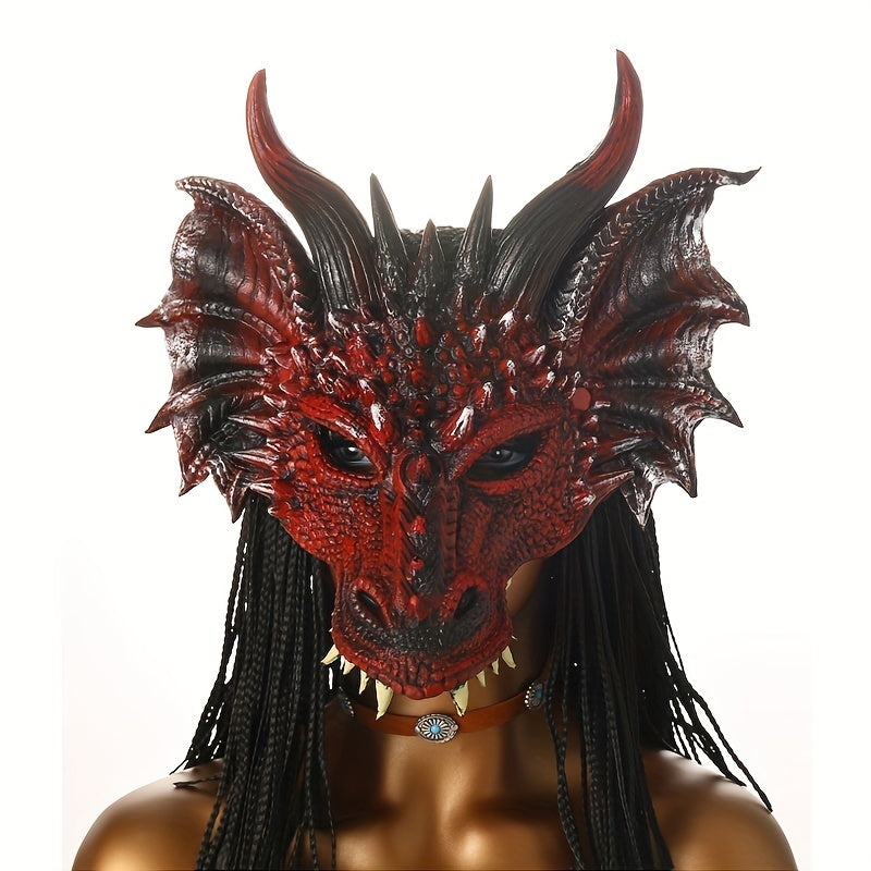 Masquerade Cosplay Dragon Mask for Halloween, Easter, and Parties - Made of PU Material