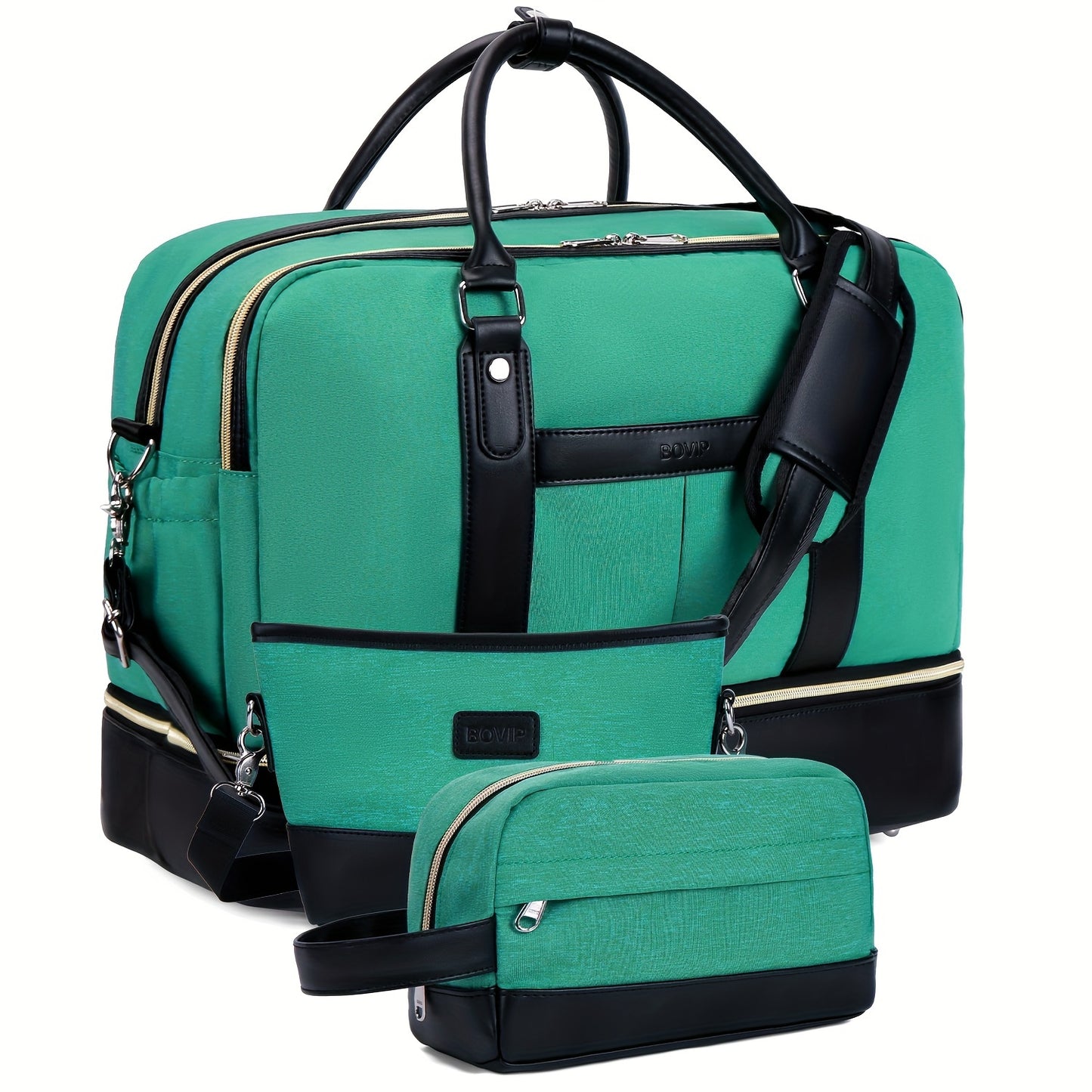 Sleek, spacious travel bag with detachable strap for daily use.