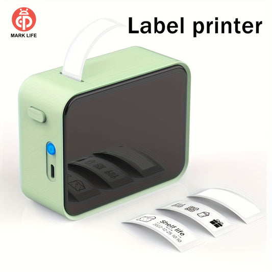 Marklife P15 Thermal Label Printer is a portable wireless printer for labels, suitable for home and office use. It features multiple templates for phone and handheld labeling and comes with