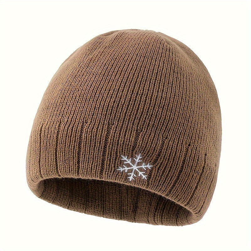 Thick Knitted Thermal Blend Hat for Autumn/Winter, made with Fleece