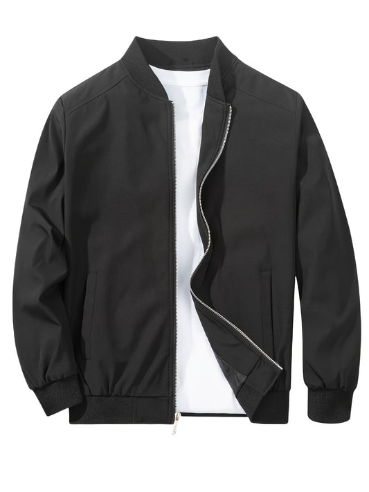 Men's Urban Edge Casual Baseball Collar Jacket: Trendy and versatile for Spring/Fall.