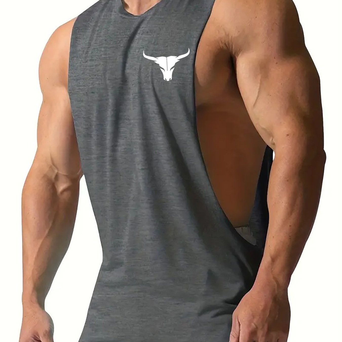 Summer muscle fit tank top for men, quick-dry and breathable, perfect for gym training.