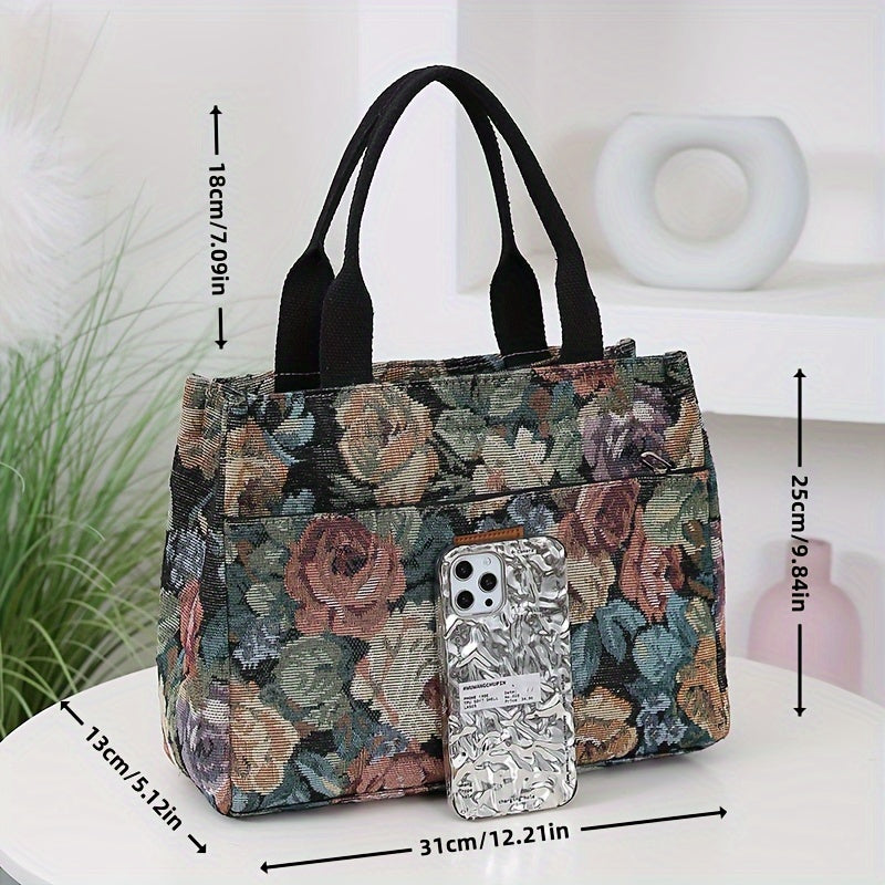 New Product: Thickened Knitted Jacquard Fabric Handbag suitable for office, shopping, and outdoor use.