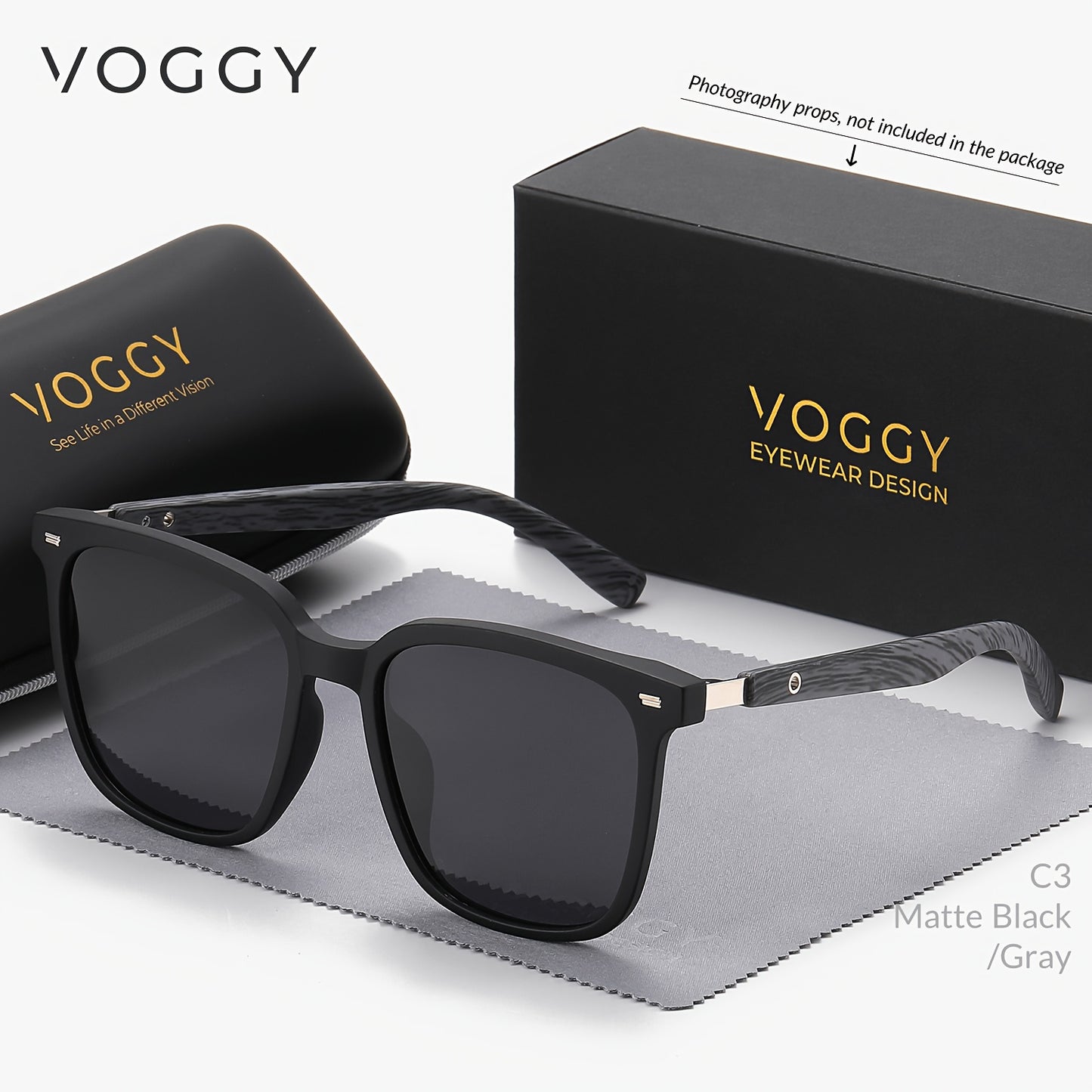 VOGGY Fashion Simple Retro Polarized Glasses for Men and Women, Perfect for Sports, Driving, Outdoor Activities, and Parties.