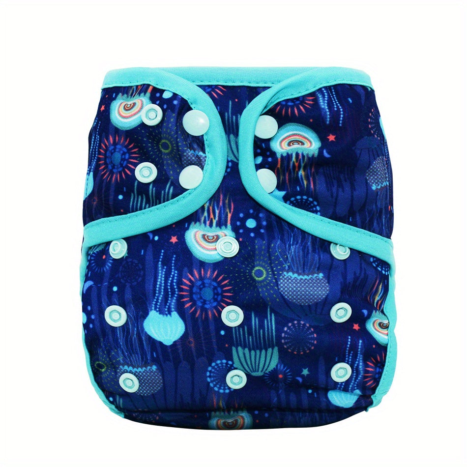 Cloth Diaper Cover Nappy Waterproof Breathable Adjustable Snap Closure Baby Diapers in One Size