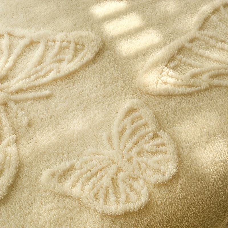 1 piece of a 3D butterfly milk fleece throw blanket that is suitable for various uses such as a flannel blanket, bed blanket, nap blanket, throw pillow blanket, sofa blanket, camping blanket, air conditioning blanket, office blanket. This versatile