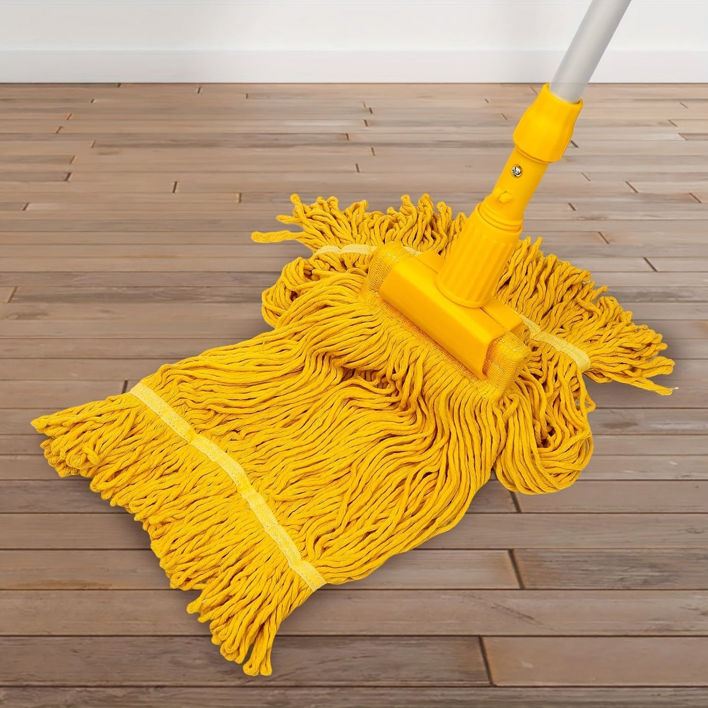 5 Pack of Heavy Duty Commercial Mop Replacement Heads - Made with Cotton Blend Looped-End String, These Wet Mop Refills are Industrial Strength and Highly Absorbent for Standard Cleaning Needs