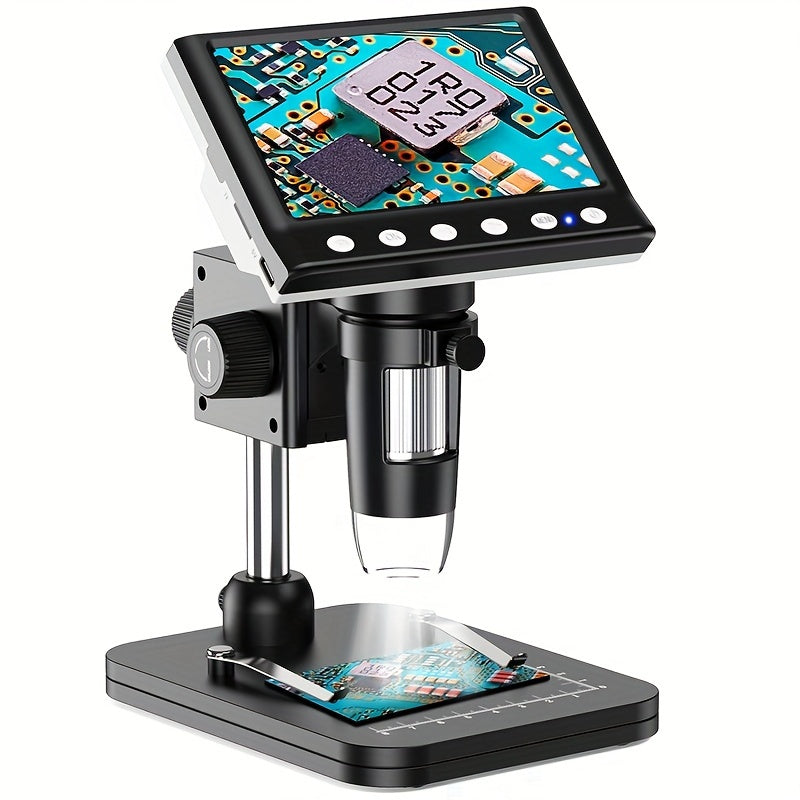 10.92cm Digital Microscope with 1000X HD 1080P resolution, 8 LEDs, and Windows compatibility for coin collection.