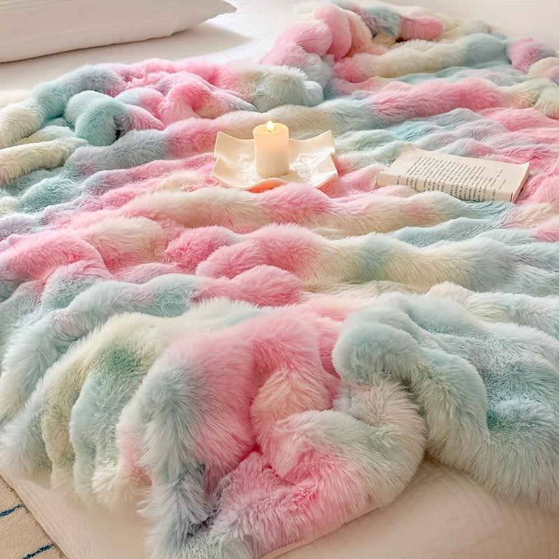 Soft and cozy plush blanket, perfect for travel, sofa, bed, and home décor - ideal gift for loved ones.