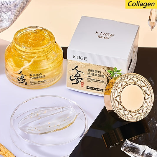 Collagen Ginseng Moisturizing Cream: Hydrating, Firming, Anti-Aging Skincare for All Skin Types.