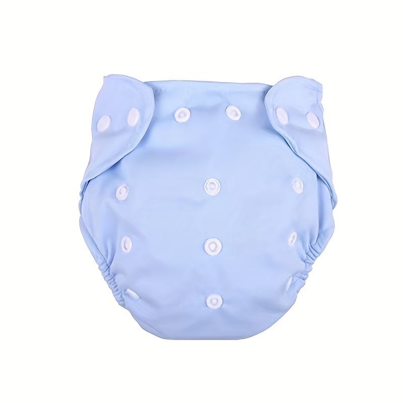 Breathable Newborn Diaper with Waterproof Urine Pants, Washable Baby Cloth Diaper with Adjustable Snap, Reusable Diaper Pants